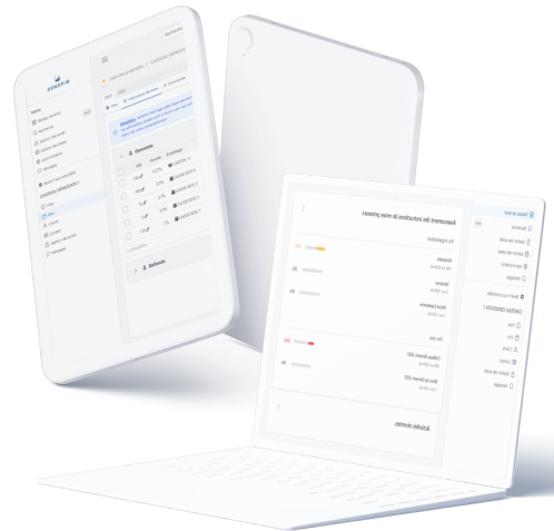 Aperçu de l'interface OenoPim sur ordinateur et tablette